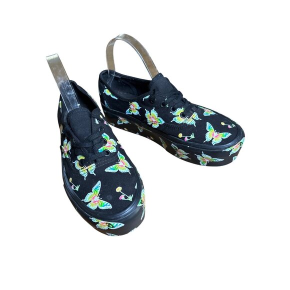 Vans‎ Stacked Morph Blackout Glow in the Dark Sneakers Butterflies Size 7.5 NWOB - Picture 2 of 12